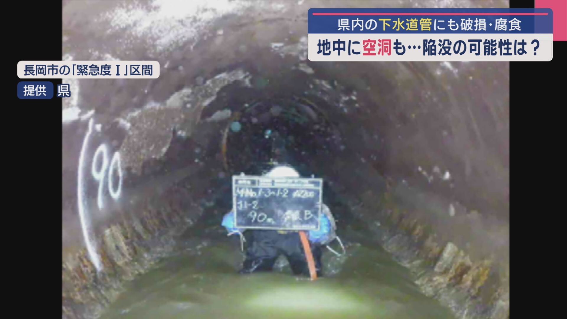 県内の下水道管にも破損･腐食、地中に空洞も･･･陥没の可能性は？【新潟】 2025年09月22日(月)