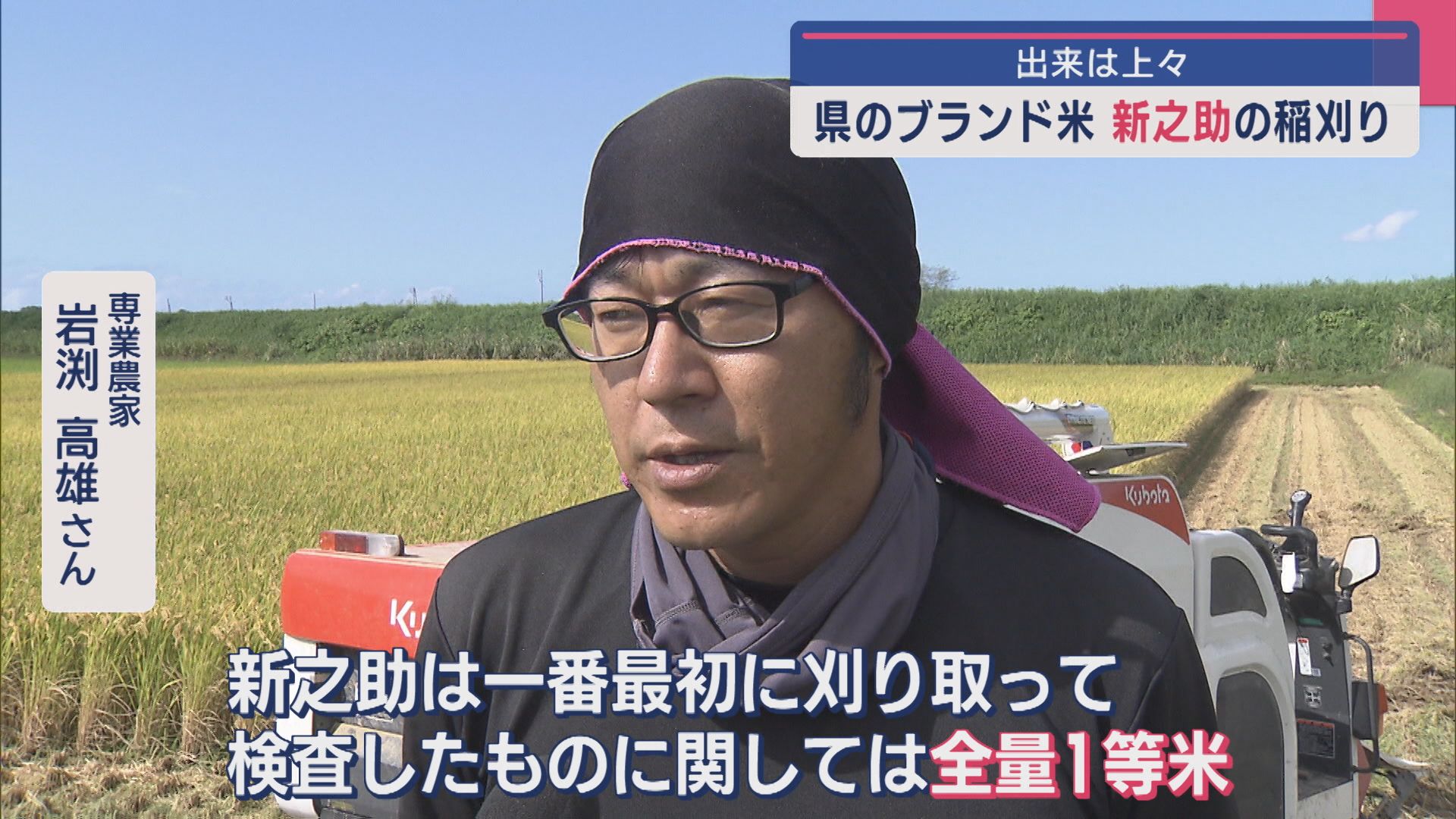 出来は上々！県のブランド米〝新之助〟の稲刈り始まる、仮渡金の追加払いに「うれしい反面…」【新潟･見附市】 2025年09月26日(金)
