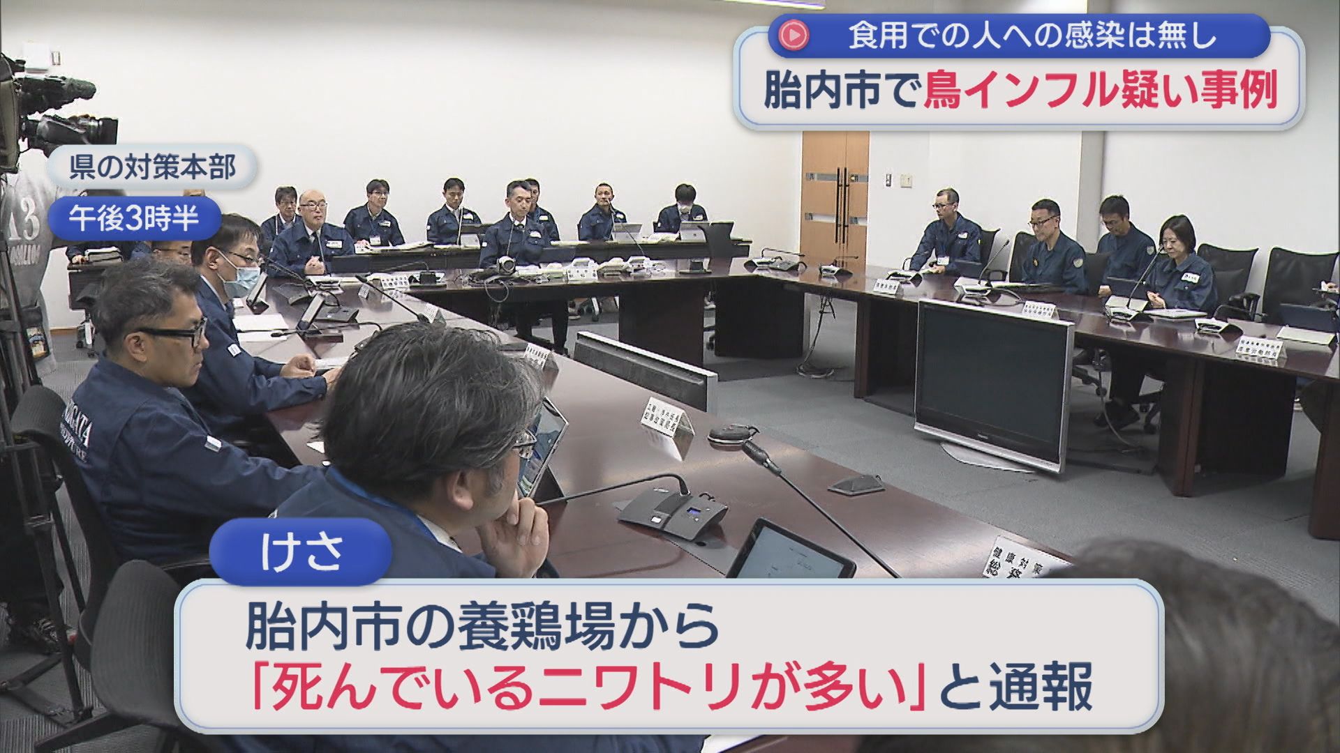 【今シーズン初】「死んでいるニワトリが多い」胎内市の養鶏場で鳥インフルエンザ疑い事例【新潟】 2025年11月03日(月)