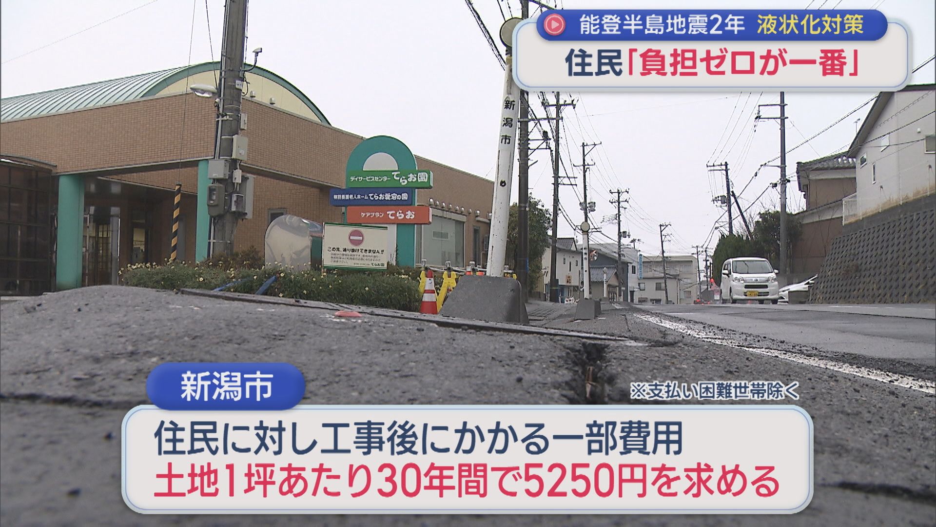 能登半島地震から2年が経過、液状化被害を受けた地域の今：対策事業の行方は【新潟】 2026年01月05日(月)