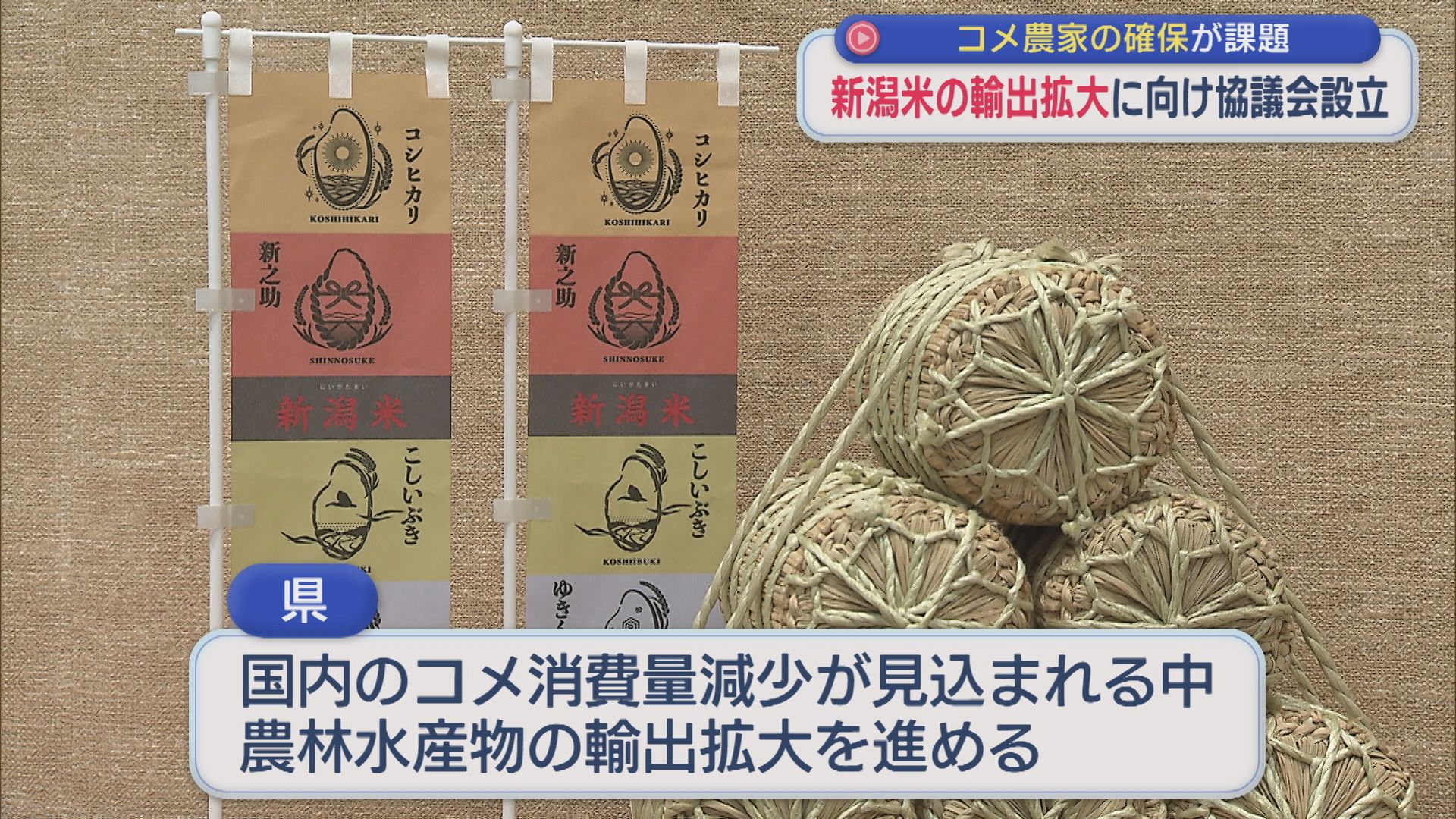 コメ農家の確保が課題「新潟米の輸出拡大」に向け協議会設立【新潟】 2026年02月25日(水)