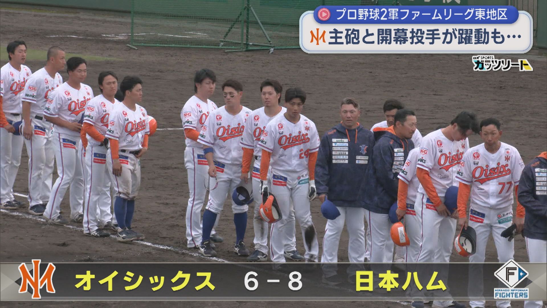 【プロ野球｜オイシックス】主砲と開幕投手が躍動も･･･日本ハム打線につかまり逆転負け【新潟】 2026年04月20日(月)
