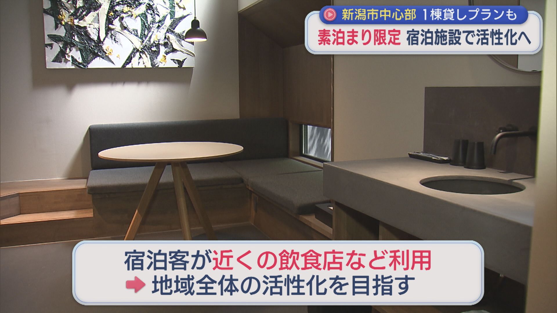 宿泊は「素泊まり」のみ 宿泊施設で地域活性化へ、新潟市中心部 1棟貸しプランも【新潟】 2026年05月18日(月)