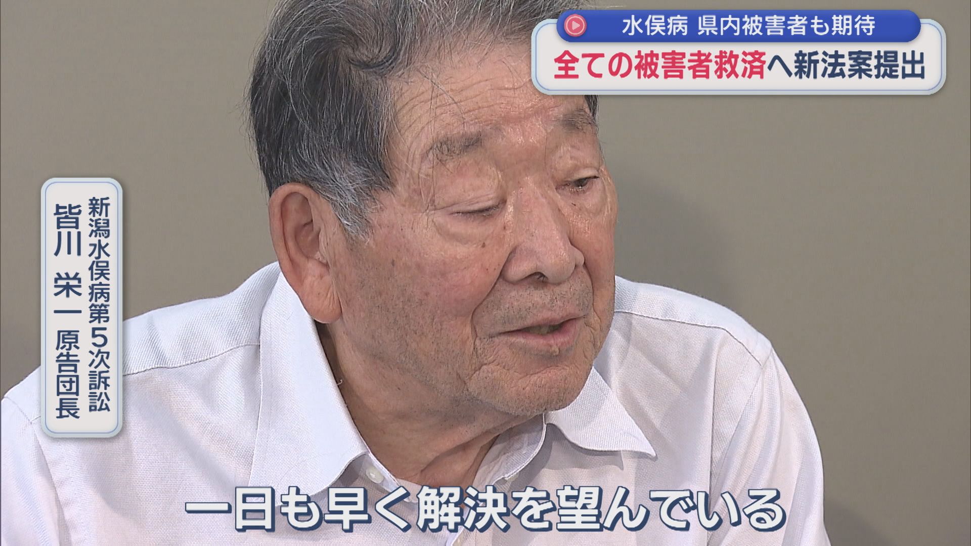 県内の被害者らも期待 すべての水俣病被害者救済へ新法案提出【新潟】 2026年07月10日(金)